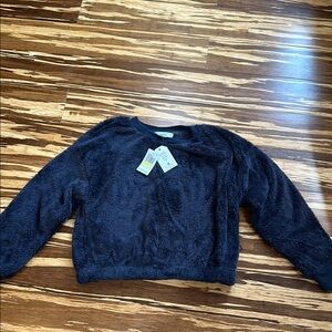 Cozy Black Fuzzy Sweater